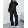 imageTrendy Queen Sweatsuits Women 2 Piece Outfits Plus Size Fall Fashion Matching Sweat Set Wide Leg Sweatpants Lounge TracksuitsBlack