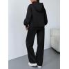 imageTrendy Queen Sweatsuits Women 2 Piece Outfits Plus Size Fall Fashion Matching Sweat Set Wide Leg Sweatpants Lounge TracksuitsBlack