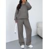 imageTrendy Queen Sweatsuits Women 2 Piece Outfits Plus Size Fall Fashion Matching Sweat Set Wide Leg Sweatpants Lounge TracksuitsBlackgrey