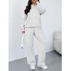 imageTrendy Queen Sweatsuits Women 2 Piece Outfits Plus Size Fall Fashion Matching Sweat Set Wide Leg Sweatpants Lounge TracksuitsGrey