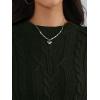 imageTrendy Queen Womens Oversized Cable Knit Crewneck Fall Pullover SweatersArmy Green