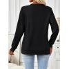 imageTrendy Queen Womens V Neck Long Sleeve Shirts Lightweight Thermal Pullover Tops Soft Cozy Fall Winter Casual Outfit 2025Black