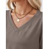 imageTrendy Queen Womens V Neck Long Sleeve Shirts Lightweight Thermal Pullover Tops Soft Cozy Fall Winter Casual Outfit 2025Coffeegrey