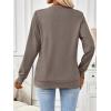 imageTrendy Queen Womens V Neck Long Sleeve Shirts Lightweight Thermal Pullover Tops Soft Cozy Fall Winter Casual Outfit 2025Coffeegrey