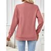 imageTrendy Queen Womens V Neck Long Sleeve Shirts Lightweight Thermal Pullover Tops Soft Cozy Fall Winter Casual Outfit 2025Coral