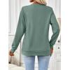 imageTrendy Queen Womens V Neck Long Sleeve Shirts Lightweight Thermal Pullover Tops Soft Cozy Fall Winter Casual Outfit 2025Green