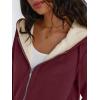 imageTrendy Queen Zip Up Hoodies for Women Fleece Lined Jackets Winter Coats Long Sleeve Sweatshirts Pullover Fall ClothesRed