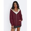 imageTrendy Queen Zip Up Hoodies for Women Fleece Lined Jackets Winter Coats Long Sleeve Sweatshirts Pullover Fall ClothesRed