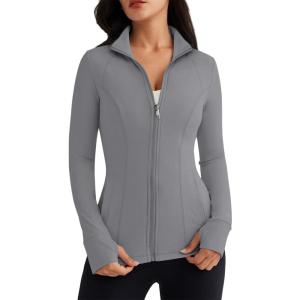 imageTrendy Queen Womens Lightweight Zip Up Jackets 2025 Athletic Hoodies Fall Gym Shirts Running Workout Clothes with PocketGrey