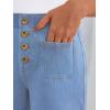 imageTrendy Queen Womens Capri Jeans High Waisted Wide Straight Leg Stretchy Cropped Jeans Fashion Denim Pants Fall 2025Lightblue