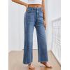 imageTrendy Queen Jeans for Women High Waisted Wide Straight Leg Stretchy Baggy Jeans Fashion Loose Denim Pants Fall 2025Blue
