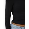 imageTrendy Queen Womens Modal Long Sleeve TShirts Basic Crop Tops 2025 Fall Fashion Outfits Going Out Winter ClothesBlack