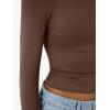 imageTrendy Queen Womens Modal Long Sleeve TShirts Basic Crop Tops 2025 Fall Fashion Outfits Going Out Winter ClothesCocoa