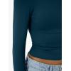 imageTrendy Queen Womens Modal Long Sleeve TShirts Basic Crop Tops 2025 Fall Fashion Outfits Going Out Winter ClothesNavy