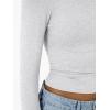 imageTrendy Queen Womens Modal Long Sleeve TShirts Basic Crop Tops 2025 Fall Fashion Outfits Going Out Winter ClothesOatmeal Grey