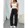 imageTrendy Queen Womens Sweatpants Wide Leg Cargo Barrel Baggy Pants Joggers Fall Clothes Work 2025 Travel OutfitsBlack