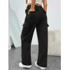 imageTrendy Queen Womens Sweatpants Wide Leg Cargo Barrel Baggy Pants Joggers Fall Clothes Work 2025 Travel OutfitsBlack