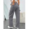 imageTrendy Queen Womens Sweatpants Wide Leg Cargo Barrel Baggy Pants Joggers Fall Clothes Work 2025 Travel OutfitsBlackgrey