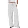 imageTrendy Queen Womens Lounge Pants Wide Leg Comfy Barrel Pajamas Pants Baggy Flowy 2025 Fall Fashion Outfits with PocketsGrey