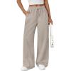 imageTrendy Queen Womens Wide Leg Sweatpants Drawstring High Waisted Lounge Barrel Pants Fall Baggy Athletic Joggers with PocketsCoffeegrey