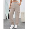 imageTrendy Queen Womens Cargo Sweatpants Oversized Fleece Joggers Baggy Athletic Pants with PocketCoffeegrey