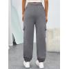 imageTrendy Queen Womens Cargo Sweatpants Oversized Fleece Joggers Baggy Athletic Pants with PocketDarkgrey