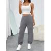 imageTrendy Queen Womens Cargo Sweatpants Oversized Fleece Joggers Baggy Athletic Pants with PocketDarkgrey