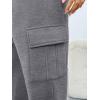 imageTrendy Queen Womens Cargo Sweatpants Oversized Fleece Joggers Baggy Athletic Pants with PocketDarkgrey