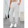 imageTrendy Queen Womens Cargo Sweatpants Oversized Fleece Joggers Baggy Athletic Pants with PocketGrey