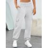 imageTrendy Queen Womens Cargo Sweatpants Oversized Fleece Joggers Baggy Athletic Pants with PocketGrey