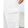 imageTrendy Queen Womens Cargo Sweatpants Oversized Fleece Joggers Baggy Athletic Pants with PocketWhite