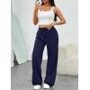 imageTrendy Queen Womens Wide Leg Sweatpants Baggy Loose Fall Barrel Casual Lounge Athletic Pants Comfy Teen Girl Cute y2k Joggers Navy Blue S
