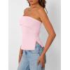 imageTrendy Queen Going Out Tops for Women Summer Spring Tube Tops Cute Off The Shoulder Backless Corset Teen Girls Y2k ClothesLightpink