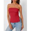 imageTrendy Queen Going Out Tops for Women Summer Spring Tube Tops Cute Off The Shoulder Backless Corset Teen Girls Y2k ClothesRed