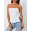 imageTrendy Queen Going Out Tops for Women Summer Spring Tube Tops Cute Off The Shoulder Backless Corset Teen Girls Y2k ClothesWhite