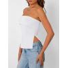 imageTrendy Queen Going Out Tops for Women Summer Spring Tube Tops Cute Off The Shoulder Backless Corset Teen Girls Y2k ClothesWhite