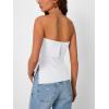 imageTrendy Queen Going Out Tops for Women Summer Spring Tube Tops Cute Off The Shoulder Backless Corset Teen Girls Y2k ClothesWhite
