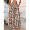 imageTrendy Queen Long Skirts for Women Boho Maxi Skirt Summer Swing Tiered ALine Elastic High Waist Dress with Pockets FashionMulti Floral