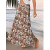 imageTrendy Queen Long Skirts for Women Boho Maxi Skirt Summer Swing Tiered ALine Elastic High Waist Dress with Pockets FashionMulti Floral