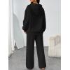 imageTrendy Queen Womens 2 Piece Outfits Lounge Fall Fashion Sets Oversized Sweatshirts Wide Leg Pants Sweatsuits Winter ClothesBlack
