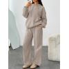 imageTrendy Queen Womens 2 Piece Outfits Lounge Fall Fashion Sets Oversized Sweatshirts Wide Leg Pants Sweatsuits Winter ClothesCoffeegery