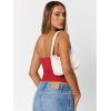 imageTrendy Queen Womens Cute Summer Tube Tops Going Out Strapless Ruched Backless Sleeveless Bandeau Y2k Clothes 2025Red