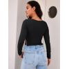 imageTrendy Queen Womens Long Sleeve Going Out Crop Tops Sweetheart Neck Cute Y2k T Shirts Side Slit TeesBlack
