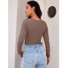 imageTrendy Queen Womens Long Sleeve Going Out Crop Tops Sweetheart Neck Cute Y2k T Shirts Side Slit TeesCoffe