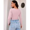 imageTrendy Queen Womens Long Sleeve Going Out Crop Tops Sweetheart Neck Cute Y2k T Shirts Side Slit TeesPink
