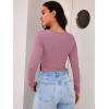 imageTrendy Queen Womens Long Sleeve Going Out Crop Tops Sweetheart Neck Cute Y2k T Shirts Side Slit TeesPinkpurple