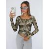 imageTrendy Queen Womens Long Sleeve Shirts Crop Tops Fall Fashion 2025 Square Neck Going Out Basics Tees Y2k ClothesCamo