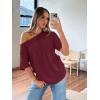 imageTrendy Queen Womens Off The Shoulder Tops Oversized TShirts Short Sleeve Tees Summer 2025 Casual Spring Fashion ClothesWinered