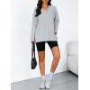 imageTrendy Queen Womens Oversized Long Sleeve T Shirts Side Slit Workout Tops Fall Fashion Plus Size Gym V Neck Basic Y2k TeesGrey