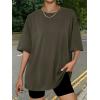 imageTrendy Queen Womens Oversized Summer T Shirts Plus Size Batwing Cute Casual Tops Short Sleeves Fashion Workout ClothesArmygreen